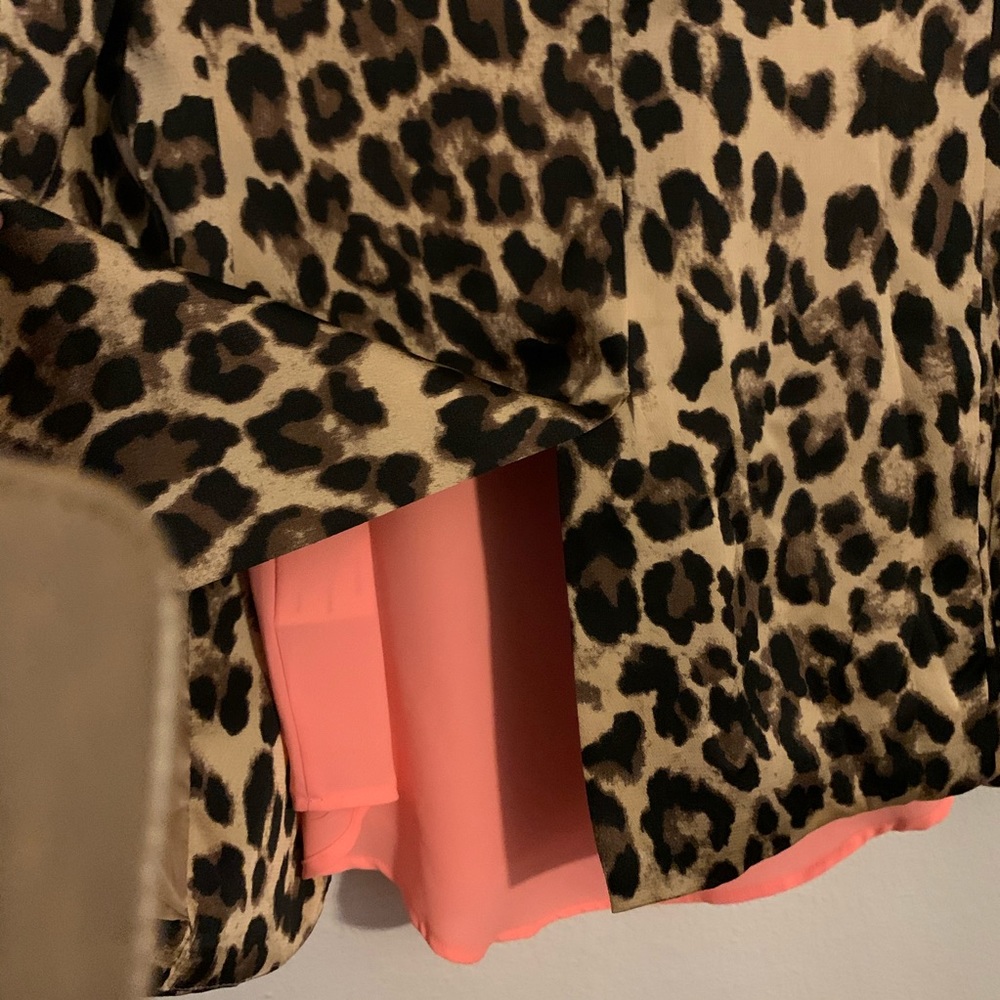 🛍Women’s | Leopard Print Open Front Casual Blazer - Picture 6 of 6